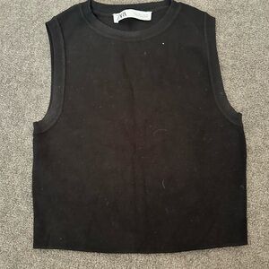 Black Zara Sweater Knit Type Tank